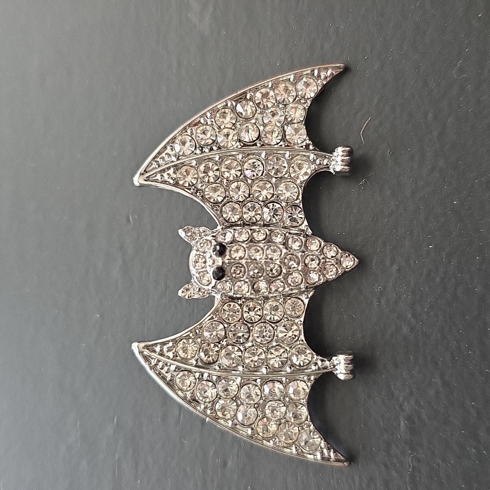 Rare Bat Brooch Covered In Simulated GEMS